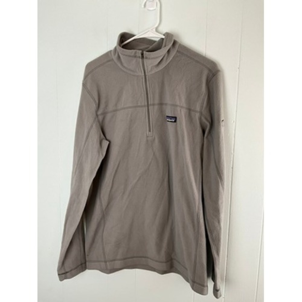 Patagonia Mens Micro D 1/4 Zip Fleece Pullover Forge Grey 26176 Size Medium